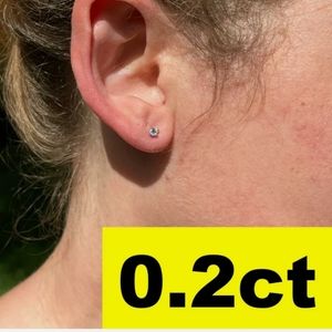 3mm, 0.2 carat total weight moissanite earrings